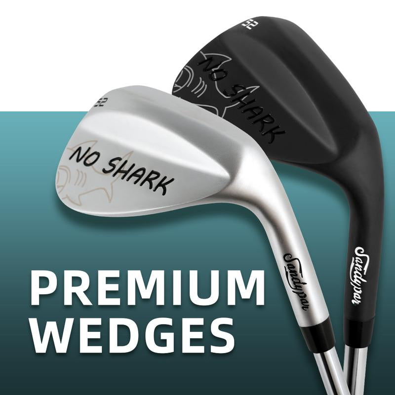 WUDAY Matte Low CG Golf Sand Wedge Loft 52°/56°/60° Laser NO-SHARK Logo CNC Milled Lob Wedge with S.S 431 Stepped Steel Shaft & Anti-Slip Grip Tour Satin Wedge Right Hand