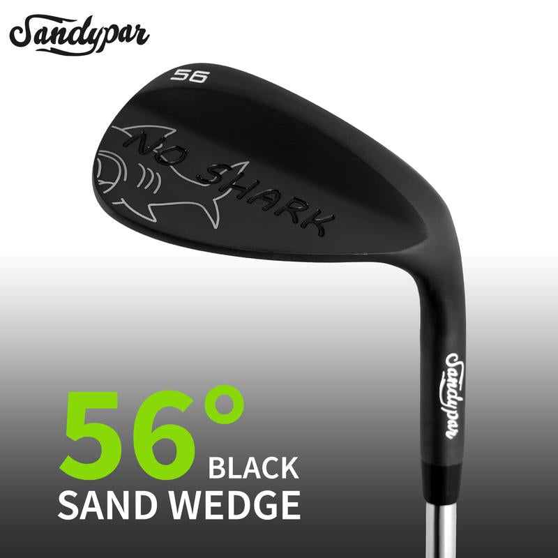 WUDAY Matte Low CG Golf Sand Wedge Loft 52°/56°/60° Laser NO-SHARK Logo CNC Milled Lob Wedge with S.S 431 Stepped Steel Shaft & Anti-Slip Grip Tour Satin Wedge Right Hand