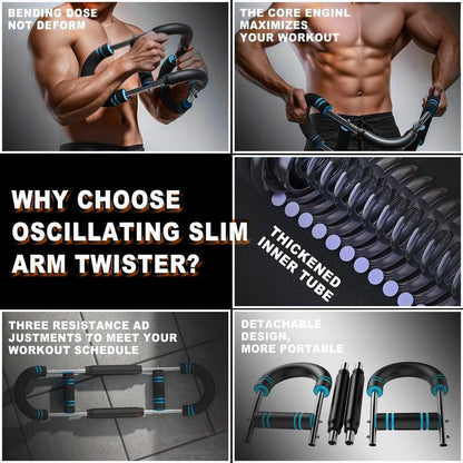 Twister Arm Trainer Adjustable Strength Bar for Chest & Arm Workout Portable Home Gym Equipment for Men Ideal for Upper Body Fitness