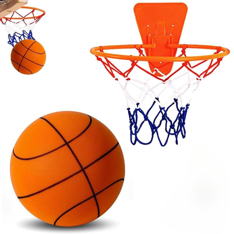 2026 Upgraded Silent Basketball Set :Noiseless Indoor Basketball&Hoop,Quiet Rebound Ball and Hoop for Silent Indoor Training