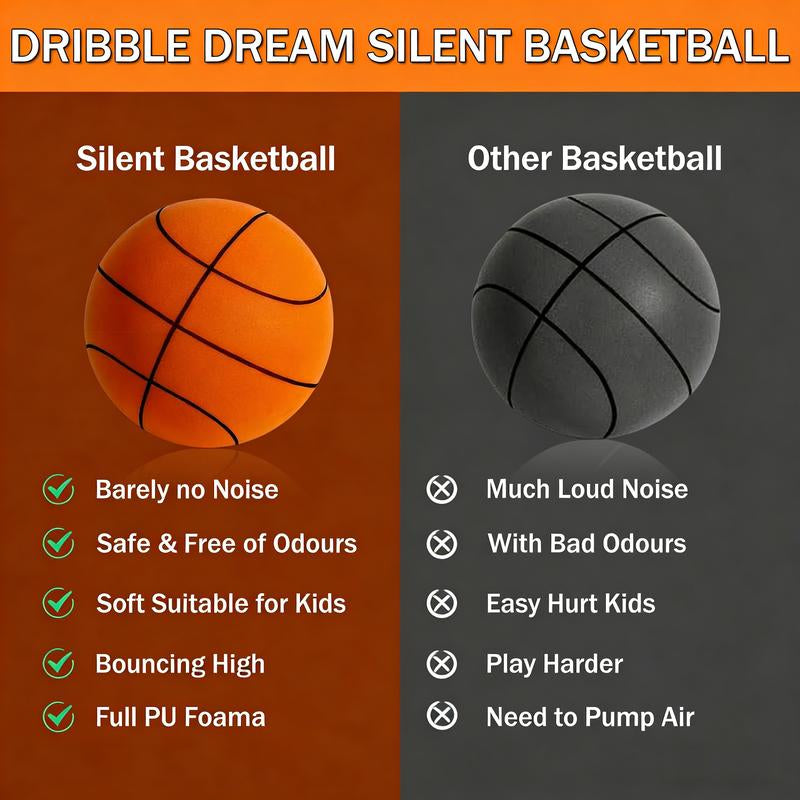 2026 Upgraded Silent Basketball Set :Noiseless Indoor Basketball&Hoop,Quiet Rebound Ball and Hoop for Silent Indoor Training