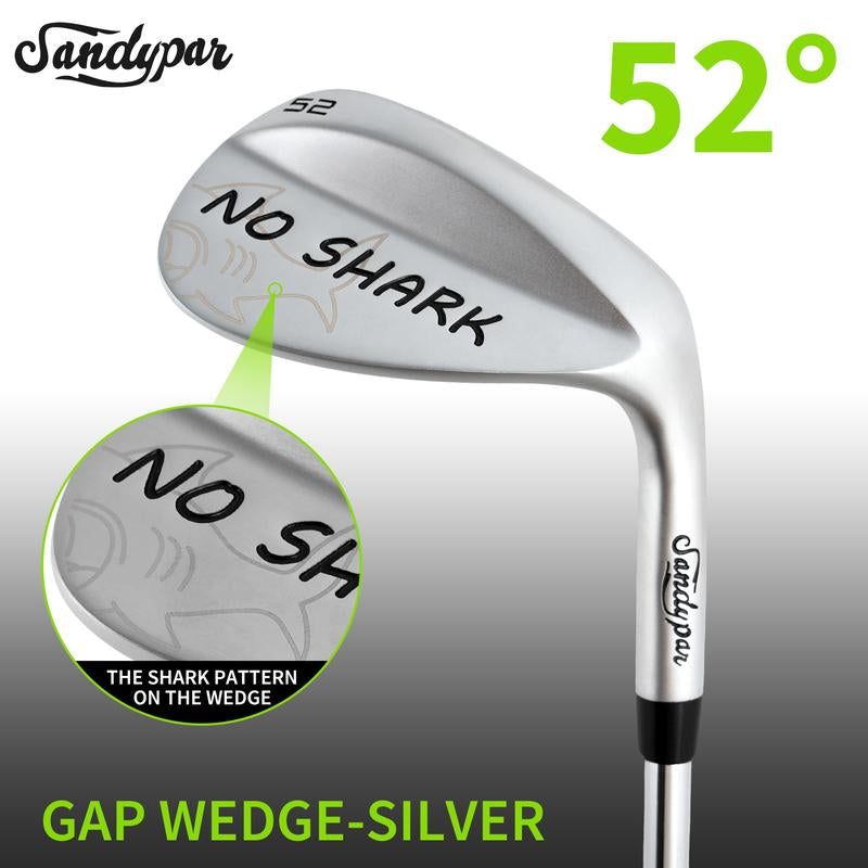 WUDAY Matte Low CG Golf Sand Wedge Loft 52°/56°/60° Laser NO-SHARK Logo CNC Milled Lob Wedge with S.S 431 Stepped Steel Shaft & Anti-Slip Grip Tour Satin Wedge Right Hand