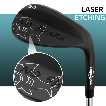 WUDAY Matte Low CG Golf Sand Wedge Loft 52°/56°/60° Laser NO-SHARK Logo CNC Milled Lob Wedge with S.S 431 Stepped Steel Shaft & Anti-Slip Grip Tour Satin Wedge Right Hand