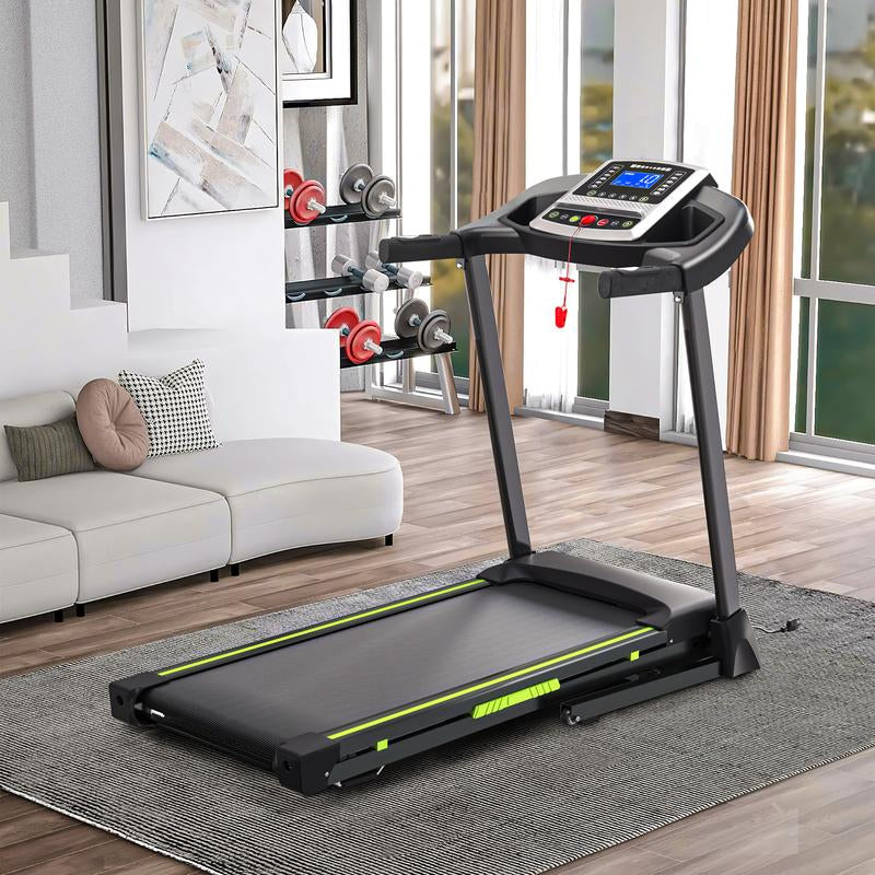 【New Arrival】Folding Treadmills with 41.37"*16.55" Running Beltd, 3.5HP Quiet Walking Pad Treadmill, 0.5-7.5Mph/1-12Kmh,330 Lbs Weight Capacity Four LED Screen Displayincline Treadmill with Handle for Home and Office,